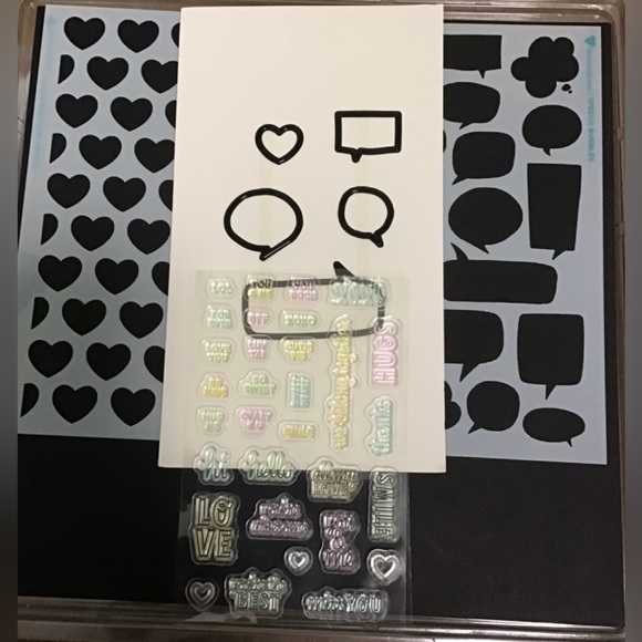 Diamond Press Conversation Hearts Stencils, Stamps, Dies cards & paper crafts - Picture 1 of 5